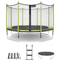 Trampoline ø 430?cm + filet + échelle + bâche + kit d'ancrage - jumpi 430  - vertbaudet enfant