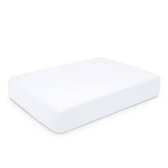 Linge de maison et décoration-Linge de lit enfant-Drap housse en popeline de coton bio blanc