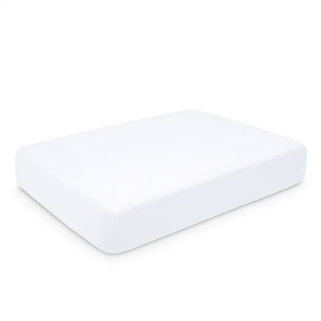 Drap housse en popeline de coton bio blanc Blanc 1 - vertbaudet enfant 