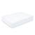 Drap housse en popeline de coton bio blanc Blanc 1 - vertbaudet enfant 