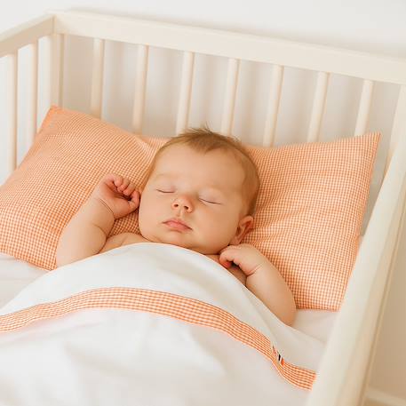Drap plat en popeline de coton bio blanc Blanc 3 - vertbaudet enfant 