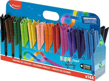 Crayons de couleur school peps infinity MULTICOLORE 1 - vertbaudet enfant 