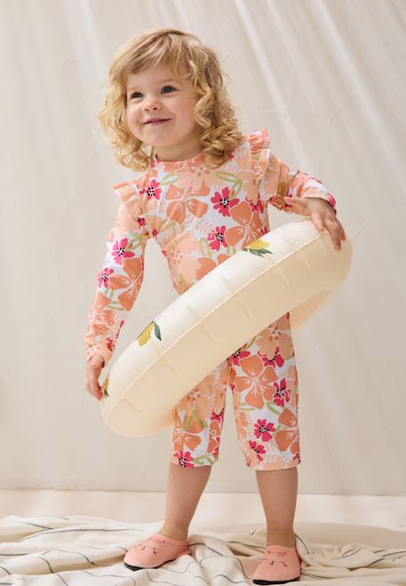 Combinaison de bain bébé manches longues protection uv rosara Peche 1 - vertbaudet enfant 
