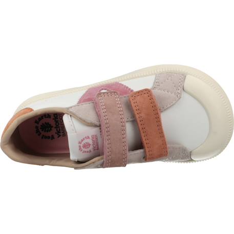 Basket enfant cuir enfant cuir oliver barefoot Bleu azul+Rose 12 - vertbaudet enfant 