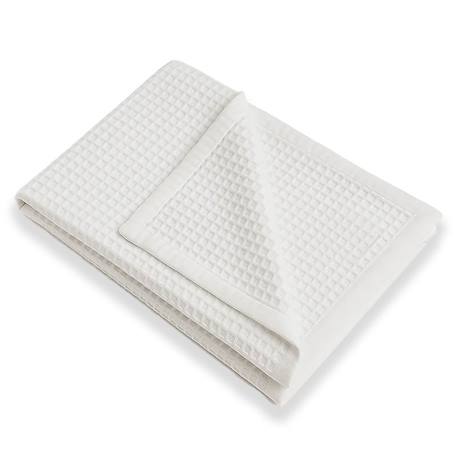 Couverture nid d'abeilles en coton bio Blanc+Fraise+Honey+Rose+Vert 1 - vertbaudet enfant 
