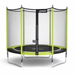 Jouet-Jeux de plein air-Trampoline jardin ø 300?cm + filet de sécurité - jumpi 300 - noir/vert