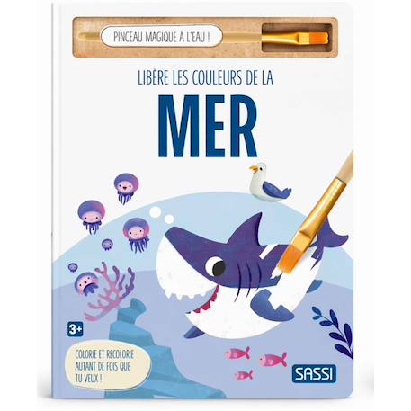 Coloriage à l'eau pinceau magique Émotions+Ferme+Forêt+Mer+Savane 19 - vertbaudet enfant 