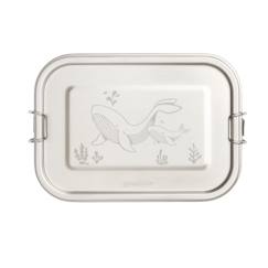 Puériculture-Repas-3 boîtes à gouter inox kiddy 500 ml baleines