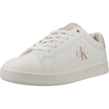 Basket fille modèle low cut lace up Beige blanc 4 - vertbaudet enfant 