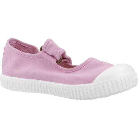 Ballerines  à scratch Blanc+Bleu+Nude+Rose framboise+Violet pétale 29 - vertbaudet enfant 