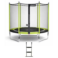 Jouet-Jeux de plein air-Trampoline jardin ø 300?cm + filet + échelle - jumpi 300 - noir/vert