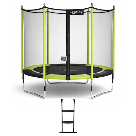 Trampoline jardin ø 300?cm + filet + échelle - jumpi 300 - noir/vert Vert 1 - vertbaudet enfant 