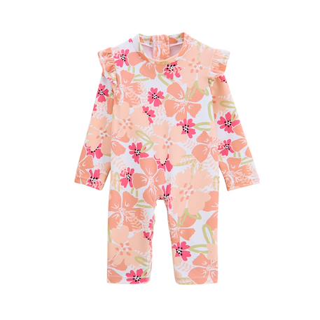 Combinaison de bain bébé manches longues protection uv rosara Peche 2 - vertbaudet enfant 