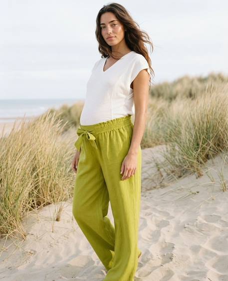 Pantalon de grossesse sahel Anis+Beige+Cuivre 1 - vertbaudet enfant 