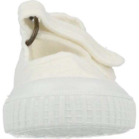 Ballerines à scratch fille Blanc+Rose framboise 6 - vertbaudet enfant 