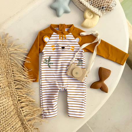 Combinaison de bain bébé manches longues protection uv mio Camel 5 - vertbaudet enfant 
