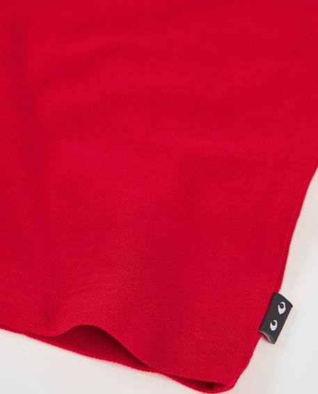 Polo garçon en maille avec détails contrastés Rouge 4 - vertbaudet enfant 