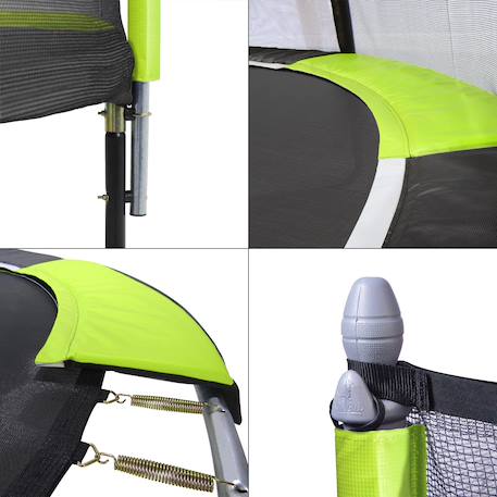 Trampoline jardin ø 300?cm + filet de sécurité - jumpi 300 - noir/vert Vert 4 - vertbaudet enfant 