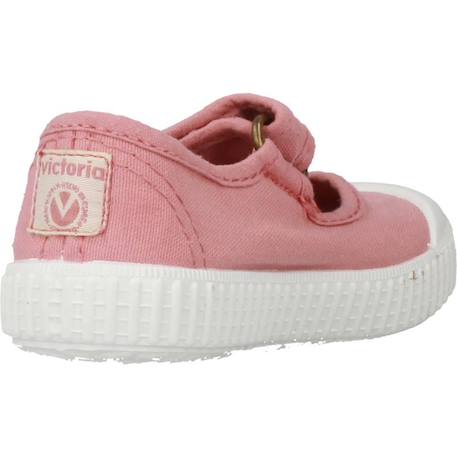 Ballerines à scratch fille Nude+Rose framboise 3 - vertbaudet enfant 