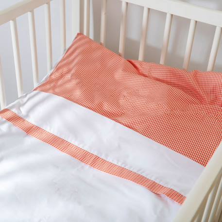 Drap plat en popeline de coton bio blanc Blanc 6 - vertbaudet enfant 