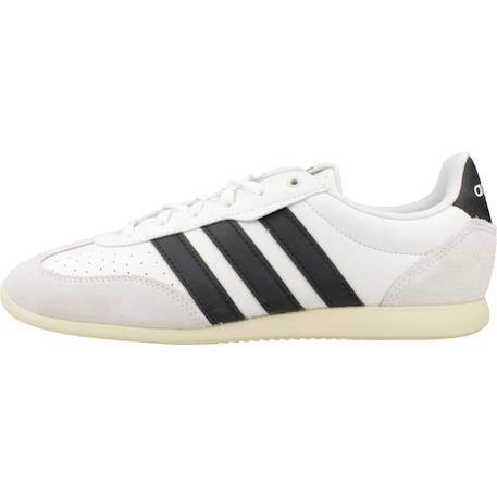 Baskets garçon en cuir à lacets souple sport Blanc white 2 - vertbaudet enfant 