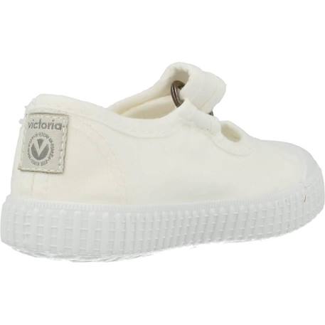 Ballerines à scratch fille Blanc+Rose framboise 3 - vertbaudet enfant 