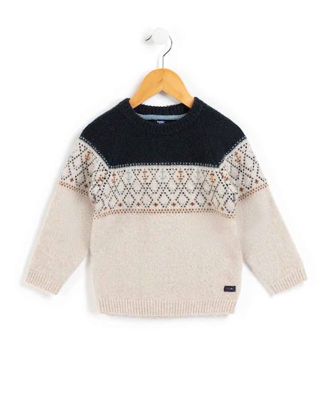Pull garçon Beige chine 2 - vertbaudet enfant 