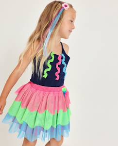 Jupe fille en tulle à bandes ondulées  - vertbaudet enfant