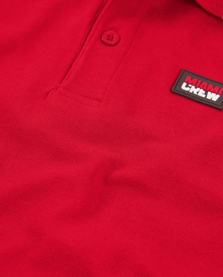 Polo garçon en maille avec détails contrastés Rouge 3 - vertbaudet enfant 