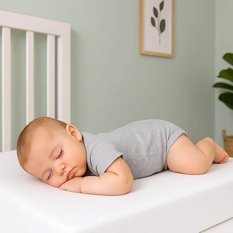 Drap housse en popeline de coton bio blanc Blanc 5 - vertbaudet enfant 