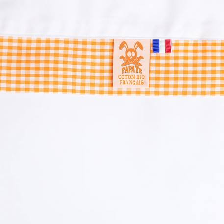 Drap plat en popeline de coton bio blanc Blanc 5 - vertbaudet enfant 