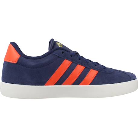 Baskets garçon en cuir à lacets court Bleu blue 1 - vertbaudet enfant 