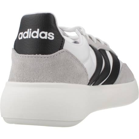 Baskets garçon en cuir à lacets urbain Blanc white 3 - vertbaudet enfant 