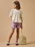 Blouse brodée fille - cyrillus x emile&ida Ecru 4 - vertbaudet enfant 