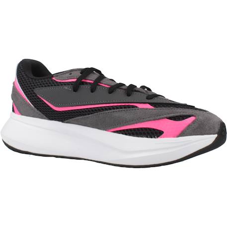 Baskets fille en cuir à lacets running Noir black 5 - vertbaudet enfant 