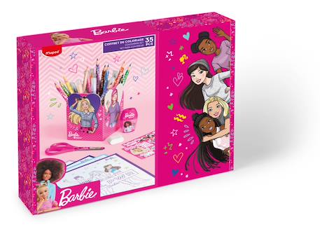 Coffret coloriage barbie Rose 1 - vertbaudet enfant 