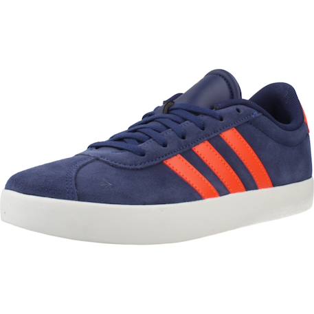 Baskets garçon en cuir à lacets court Bleu blue 4 - vertbaudet enfant 