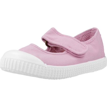 Ballerines  à scratch Blanc+Bleu+Nude+Rose framboise+Violet pétale 28 - vertbaudet enfant 