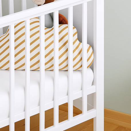 Drap housse en popeline de coton bio blanc Blanc 3 - vertbaudet enfant 