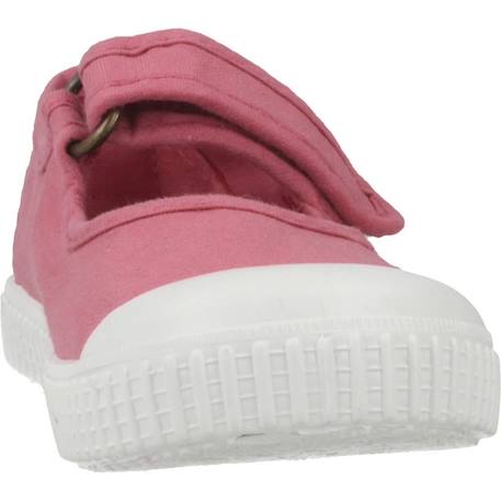 Ballerines à scratch fille Nude+Rose framboise 12 - vertbaudet enfant 