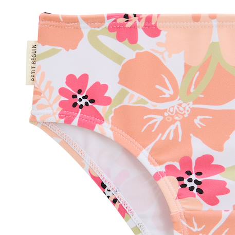 Maillot de bain fille 2 pièces t-shirt de protection uv et culotte deauville Peche 4 - vertbaudet enfant 