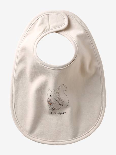 Lot 7 bavoirs naissance en coton bio* Babylone+ficelle+Hérisson+rose pâle+Tanzanie+vert d'eau 11 - vertbaudet enfant 