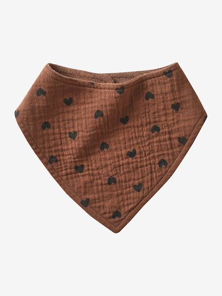 Lot 3 bavoirs bandanas en gaze de coton Babylone+Bord de mer+Broceliande+Dans les bois+ficelle+Hanoi+Hygge+lot renard+Mon coeur+Tanzanie 25 - vertbaudet enfant 