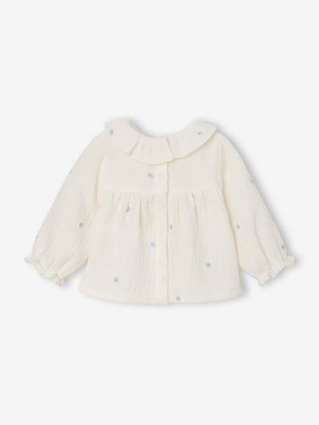 Blouse manches longues bébé écru 4 - vertbaudet enfant 