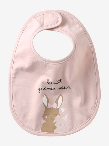 Bavoir rond blush+sauge 1 - vertbaudet enfant 