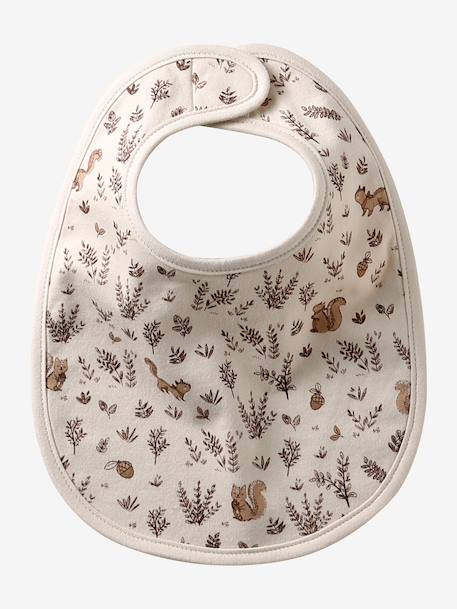 Lot 7 bavoirs naissance en coton bio* Babylone+ficelle+Hérisson+rose pâle+Tanzanie+vert d'eau 13 - vertbaudet enfant 