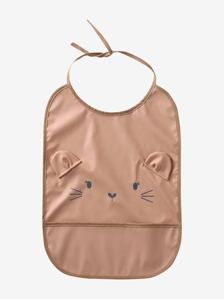 Lot 2 bavoirs ronds plastifiés moutarde+noisette 7 - vertbaudet enfant 