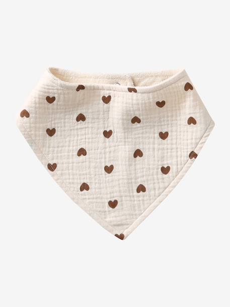 Lot 3 bavoirs bandanas en gaze de coton Babylone+Bord de mer+Broceliande+Dans les bois+ficelle+Hanoi+Hygge+lot renard+Mon coeur+Tanzanie 27 - vertbaudet enfant 