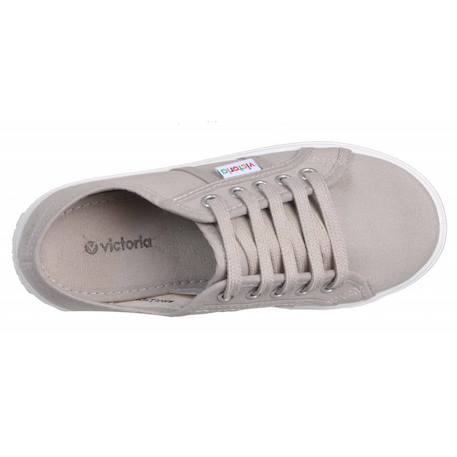 Basket à lacet fille Beige+Blanc+Noir 6 - vertbaudet enfant 