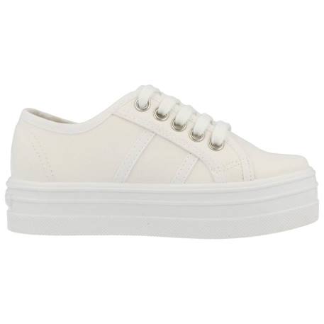 Basket à lacet fille Beige+Blanc+Noir 7 - vertbaudet enfant 